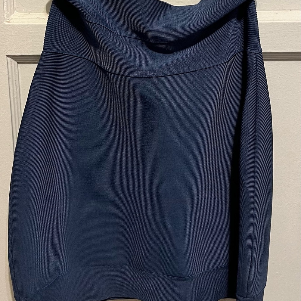 Herve Leger blue skirt small